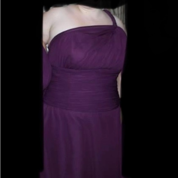 Couture Collection Eggplant Purple Bridesmaid Dress, size 22, minor alterations - Picture 4 of 5